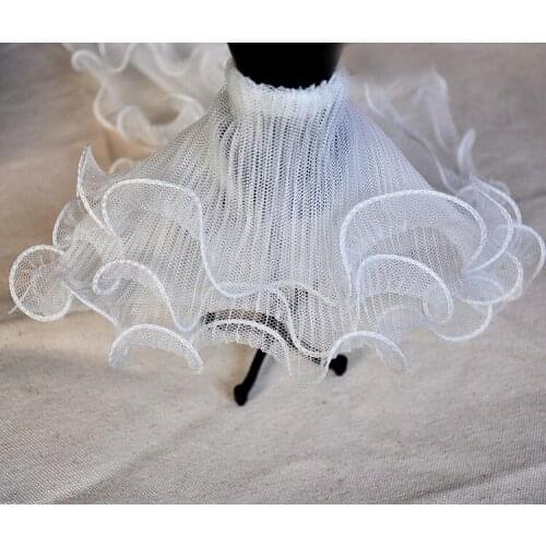 5 Yard/lot Black white exquisite gauze three layer lace trim skirt hem lace fabric 13cm wide diy clothing edge accessories