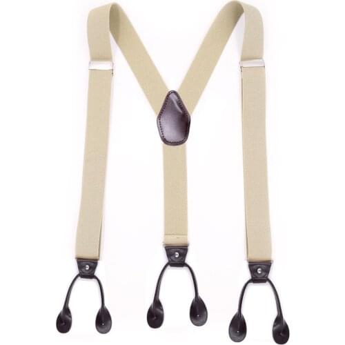 6 Clip Men Party Shirt Stay 3.5cm Trousers Button Leather Y Back Braces Belt Elastic Adjustable Strap Locking Clamps Suspenders