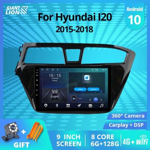 2DIN Android 10.0 Car Radio For Hyundai I20 2015-2018 Auto Radio GPS Navigation Car Video DSP Stereo Receiver No 2DIN DVD IGO