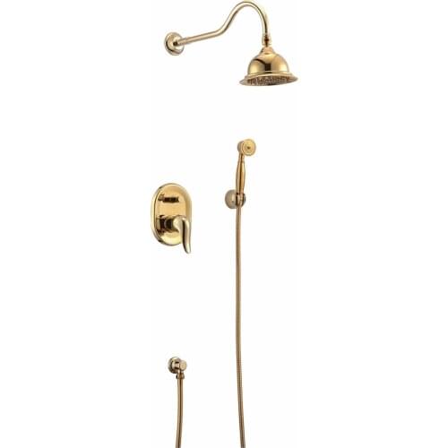 Free shipping Contemporary Waterfall Shower Faucet with Shower head + Hand Shower (Wall Mount)