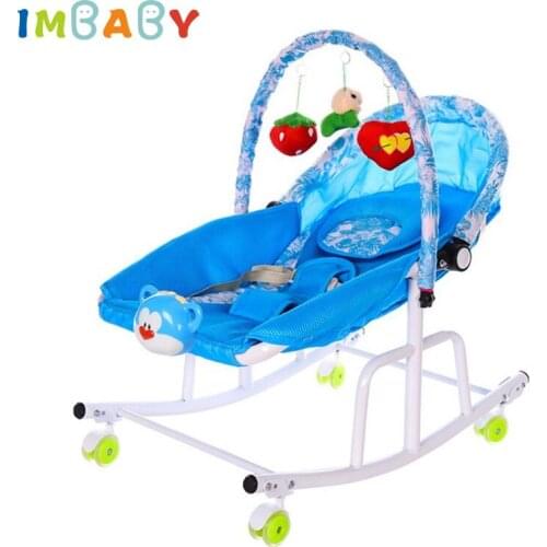 IMBABY Baby Bed Room Decoration With Light Music Player Cradle Swings For Baby Children Bassinet Rocking Chair For Newborns
