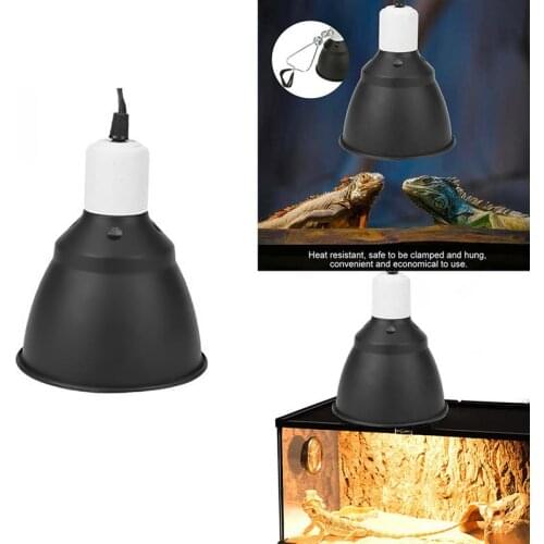 Dome Reptile Lamp Fixture Reptile E27 pet UVB Light Fixture Optical Reflection Cover for Reptile Glass Terrariums