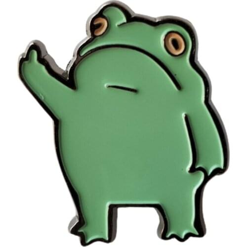 Metal Cartoon Frog Enamel Pin Cute Animal Badge Jewelry Accessories Paint Brooch