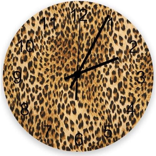 Wild Animald Leopard Wall Clock Modern Design Living Room Silent Home Clock Children Room Decoration Wall Watch Mechanism