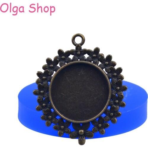 OYL028 Mini Lace Oval Frame Silicone Mold - Flower Mirror Fame Mold Cake Decorating Sugarcraft Mold for Polymer Clay, Resin Mold