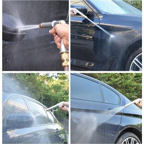 High Pressure Car Wash Spray Gun Metal Household Water Rotating Pipe Portable Car Wash Water Gun Head Garden Lawn Spray Gun