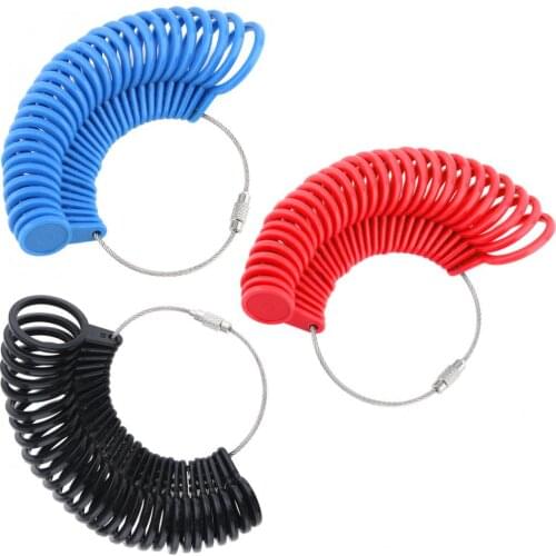 Plastic Ring Size Finder Mandrel Stick Finger Gauge Kit for DIY Jewelry Making Ring Sizer Measuring Jewellery Tool 0 - 13mm