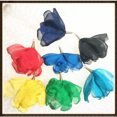 20pcs Mix colors flower pendants for dancing party wearing new fashion diy jewelry findings polyester material 7mm length good