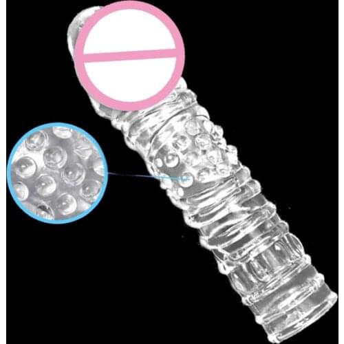 Delay Sleeve Ring Full Cover Penis Reusable Impotence Erection Extensions cock Condoms vibrator Sleeve G point porn Sex toys Men