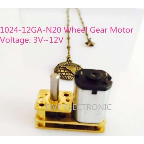 1024GN20 Wheel GEAR MOTOR, N20 3~12V 15RPM~4000RPM ,use for toy car \intelligent robot\model plane/ DIY electonic toys