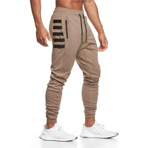 NEW Men Joggers Casual Pants Fitness Men Sportswear Tracksuit Bottoms Skinny Sweatpants Trousers Khaki Gyms Jogger Track Pants