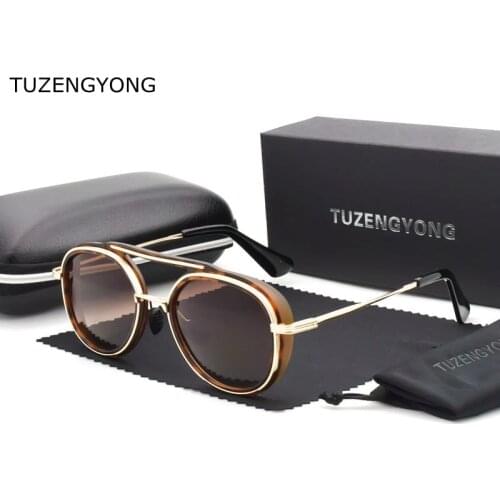 TUZENGYONG 2021 Vintage Steampunk Polarized Sunglasses Women Brand Designer Men Sun Glasses High Quality UV400 Eyewear