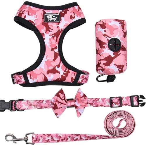 Reflective Dog Harness with Leash Breathable Adjustable Pet Harness Accesorios for Chihuahua Small Large Dog Harness Vest