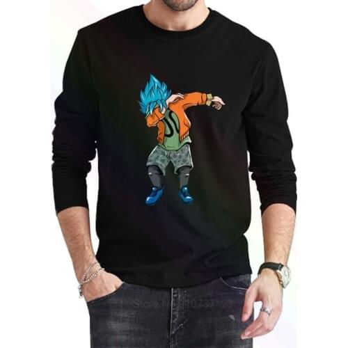 Swag Dabbing Unicorn panda Son Goku Dab Logo T-Shirt 2021 Newest Summer Mens Long Sleeve Popular Tees Shirt Tops Novel Unisex
