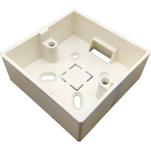 Thicker Materials White Plastic 86mm*86mm Home Thermostat Holder Nation Standard Outside Mount Box for 86mm Wall Light Switch