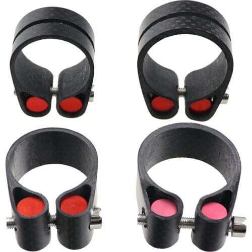 MTB bike seat post clamp Suitable for 27.2mm/30.8/31.6mm Road bicycle Sitting tube clamp Ultralight matt carbon fiber Lock ring