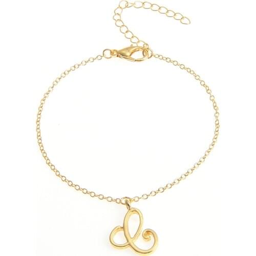 Monogram C Letter Bracelet Gift for Lovers Wrist Chain Bracelets C Acronym Name Jewelry