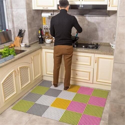 1PC Non-slip Bath Mats PVC Waterproof Bathroom Shower Massage Pad DIY Splicing Home Doormat Floor Mat Kitchen Pads 30*30cm