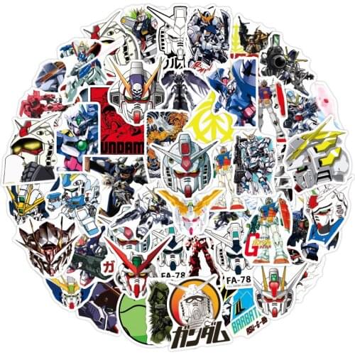10/50Pcs Japan Classics GUNDAM Stickers Cartoon For Snowboard Laptop Luggage Car Scrawl DIY