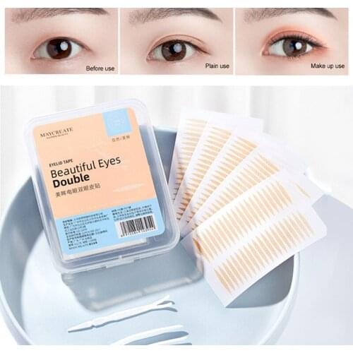 1200pcs Gauze Mesh-Lace Invisible Double-fold Eyelid Sticker Transparent Invisible Self-adhesive Eyelid Tape Sticker