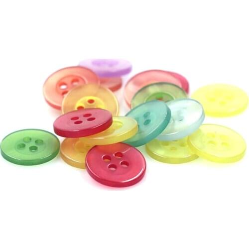 20PCS Tiny 15mm Mixed Round Shape Plastic Sewing Buttons 4 Holes DIY Shirt Skirt Scrapbook Sweater Bag Crafts Repair Accessories