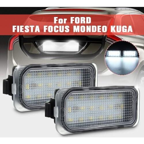 2X LED Number License Plate Light for Ford FOCUS MK II FIESTA MK VII MONDEO MK IV KUGA S-MAX 2008-2019