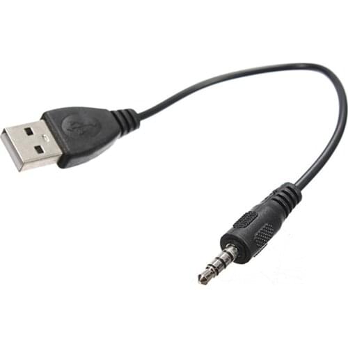 3.5mm AUX audio jack plug to USB plug cable adapter for car music New