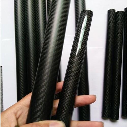 3K Glossy / Matte Full Carbon Fiber Tube 500mm length Dia. 16*12/16*13/16*14/16*15/17*15/18*14/18*16/18*17/19*15/19*16/19*17