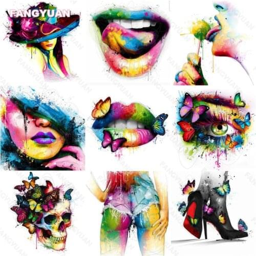 5D Diy Diamond Painting Womans Portrait Lip Full Diamond Embroidery Sale Colorful Eyes Butterfly Rhinestone Pictures Home Decor