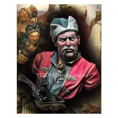 1/10 Scale Resin Bust cossacks Figure Model Kit Free Shipping