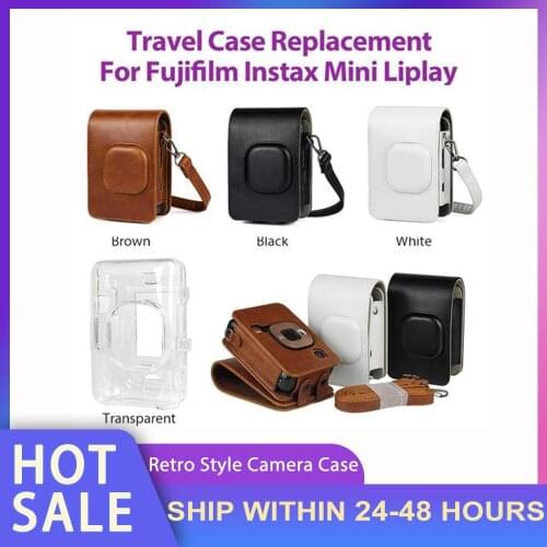 Retro Style PU Leather Travel Case Camera case Replacement for Fujifilm Instax Mini Liplay Hybrid Camera With Shoulder Strap Hot