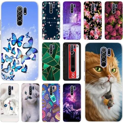 For Xiaomi Redmi 9 Case Silicon Soft Butterfly Back Cover For Redmi 9 Coque Hongmi 9 Fundas Bumper For Xiomi Redmi 9 Phone Cases