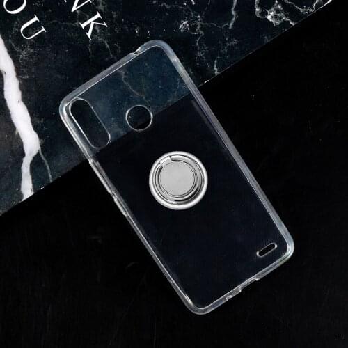 For Tecno Spark 3 Pro Back Ring Holder Bracket Phone Cover TPU Soft Silicone Case On Spark3Pro Spark3 3Pro KB8