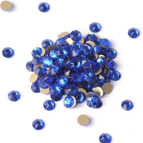 CTPA3bI Crystal Sapphire Opal Shadow All Size Non Hotfix Glass Crystal Rhinestones Flatback Nail Rhinestone For 3D Nails Art