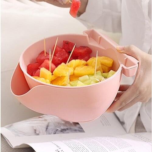 Home Double Lazy Fruit dish candy box fashion fruit plate 22.5*20.5*9cm