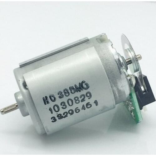 Johnson Micro 385 Speed Electric Motor Photoelectric Encoder AB Phase Embossing Shaft Code Disk 6-pin Plug DC6V-12V 3400-6800RPM