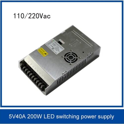 G-energy 5V40A 200W Special LED display power supply With Fan uitra-thin 110/220Vac