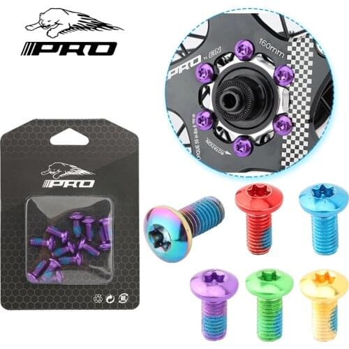 IIIPRO bicycle brake disc mounting screw 12PCS T25 bicycle accessories MTB color alloy steel disc brake disc screw