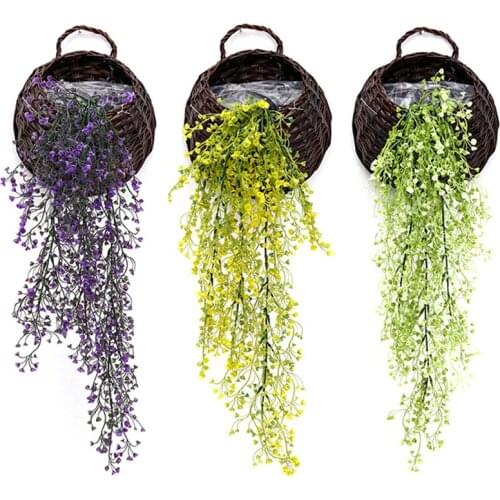 Artificial Plants Green Grass vine Simulation plant Artificial grass Fake plant plastic flowers for Home Garden Wall Decoration