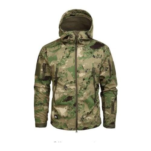 Camouflage uniform hooded jacket, army tactical jacket, outdoor sports jacket