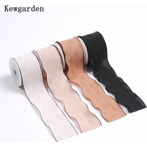 Kewgarden Cotton Linen Wavy edge Grid Ribbon 1.5" 38mm Handmade Tape Crafts DIY Make Bows Hair Accessories Gift Packing 10 Yards