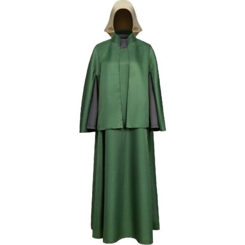 The Handmaids Tale S3 Cosplay Costume Halloween Handmaid Offred Green Cloak Cape Long Sleeve Dress Hat Full Set Costumes