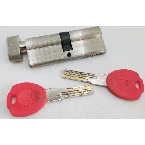 RONGYAO Brass Cylinder Door Lock Core with 4 Keys 80mm-Center Single Open Anti-Snap Anti-Drill Hardware