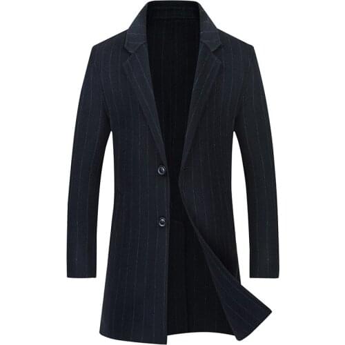 Men Wool Blends Coats Autumn Winter New Solid Color High Quality Mens Wool Coats Luxurious Wool Blends Coat Male
