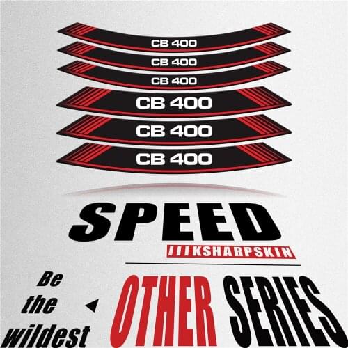 New 8X motorcycle sticker tire sticker reflective decorative inner and outer rim protector for HONDA CB 400 CB400