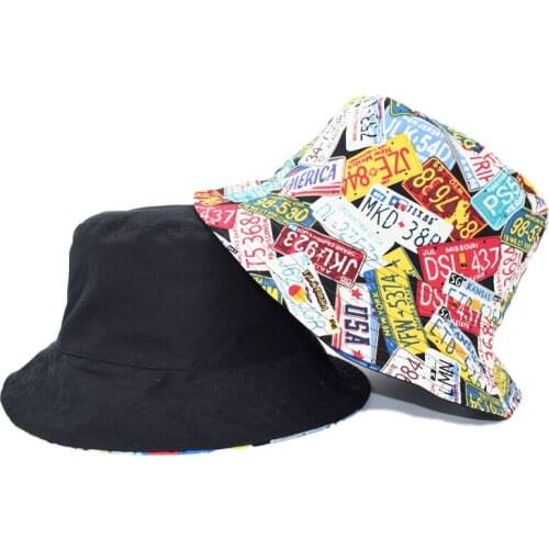 Summer Letter Graffiti Fisherman Hat Women Men Fashion Two Sided Bucket Hat Sad Boy Panama Outdoor Travel Sunscreen Sun Hat Bob