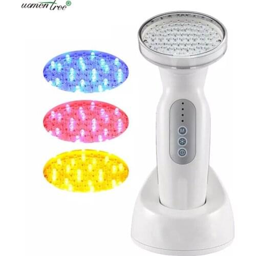 PH-1B Home Beauty Salon Skin Health Care Red Blue Yellow Photon Light Therapy Device Anti Acne Wrinkle Fade Scars Skin Whitening