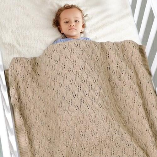 Newborn Baby Girl Boy Soft Warm Blankets Bedding Hollow Design Sleeping Swaddle Comfort Stroller Wrap Kid Cloth