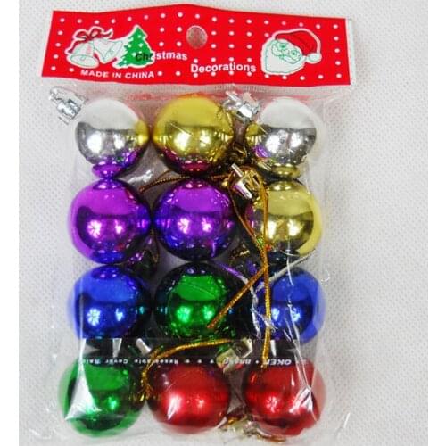 Christmas ball decoration christmas ball Small christmas tree hangings 3cm light plating ball