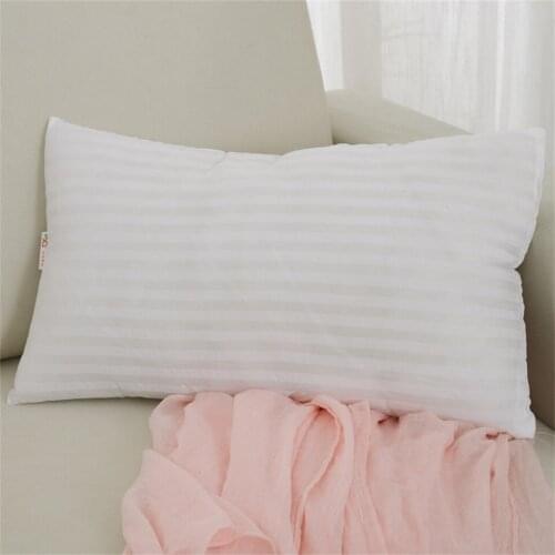 48*74/70*70cm Silk Pillow 100% Cotton Striped Fabric Bedroom Pillow Breathable Soft Protector Neck Pillow for Home Hotel Bedroom